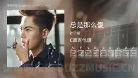 总是那么傻 孙子涵 吉他谱C调简单版