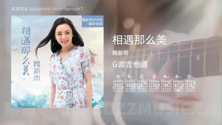 相遇那么美 魏新雨 吉他谱G调简单版