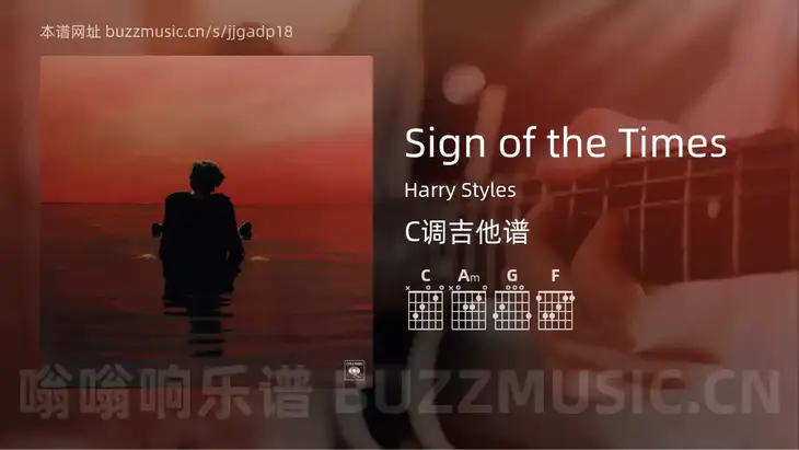 Sign of the Times Harry Styles 吉他谱C调简单版