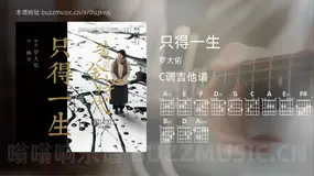只得一生 罗大佑 吉他谱C调简单版