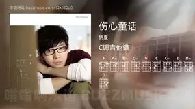 伤心童话 胡夏 吉他谱C调简单版