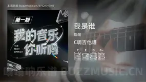 我是谁吉他谱C调 郑闯 简单版
