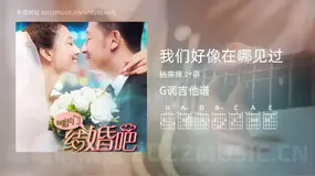 我们好像在哪见过 杨宗纬,叶蓓 吉他谱G调简单版