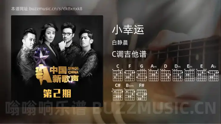 小幸运 白静晨 吉他谱C调简单版