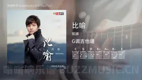 比喻 郑源 吉他谱G调简单版