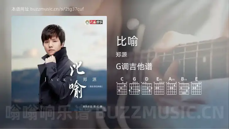 比喻 郑源 吉他谱G调简单版
