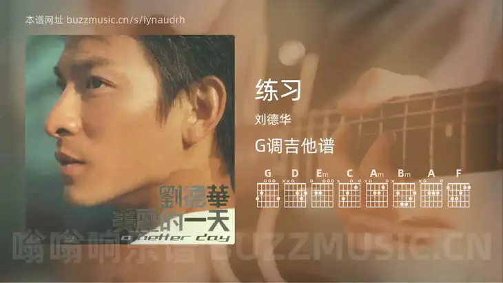 练习吉他谱G调 刘德华 简单版