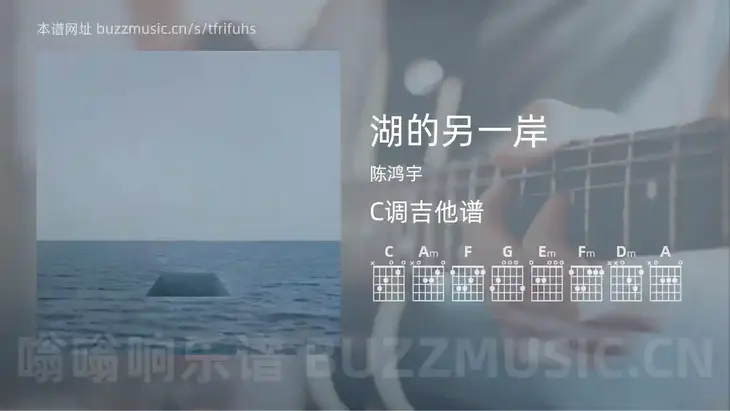 湖的另一岸 陈鸿宇 吉他谱C调简单版