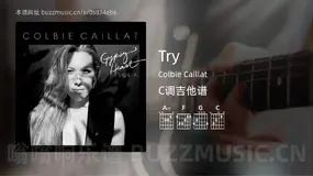 Try Colbie Caillat 吉他谱C调简单版