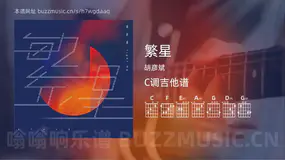 繁星 胡彦斌 吉他谱C调简单版