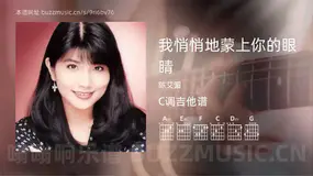 我悄悄地蒙上你的眼睛 陈艾湄 吉他谱C调简单版