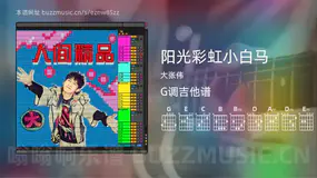 阳光彩虹小白马 大张伟 吉他谱G调简单版