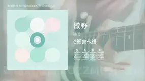 撒野 顾飞 吉他谱G调简单版