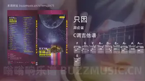 只因 周俞菁 吉他谱C调简单版