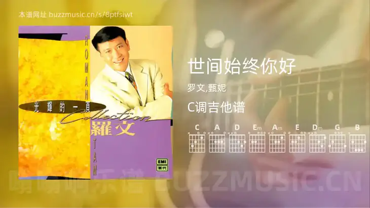 世间始终你好 罗文,甄妮 吉他谱C调简单版