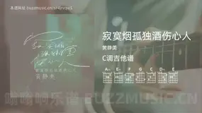 寂寞烟孤独酒伤心人 黄静美 吉他谱C调简单版