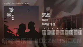 繁星吉他谱G调 袁铭鸿 简单版