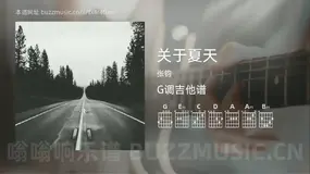 关于夏天吉他谱G调 张钧 简单版