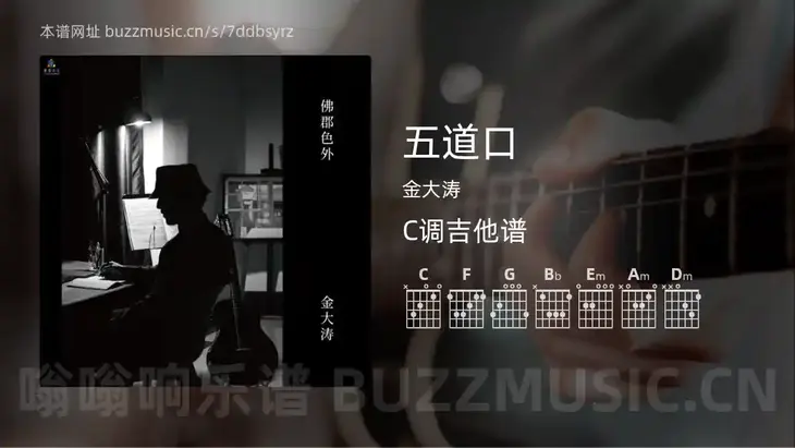 五道口 金大涛 吉他谱C调简单版