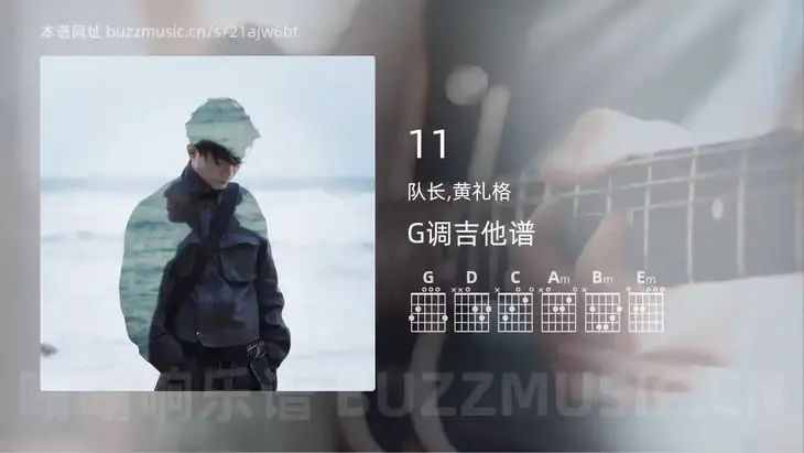 11 队长,黄礼格 吉他谱G调简单版