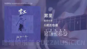 雾里 旺仔小乔 吉他谱G调简单版