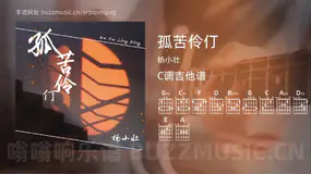 孤苦伶仃 杨小壮 吉他谱C调简单版