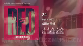 22 Taylor Swift 吉他谱G调简单版