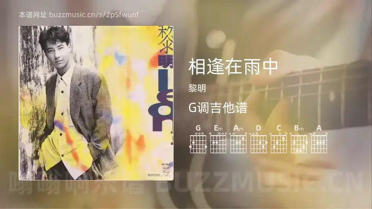 相逢在雨中吉他谱G调 黎明 简单版