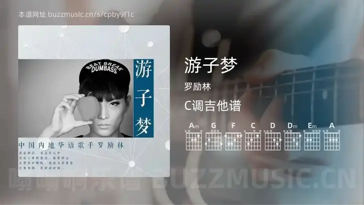 游子梦吉他谱C调 罗励林 简单版