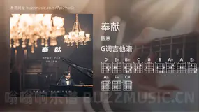 奉献 韩寒 吉他谱G调简单版