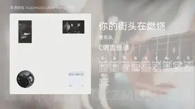 你的街头在燃烧 腰乐队 吉他谱C调简单版