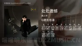 处处遗憾 颜人中 吉他谱G调简单版