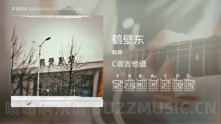 鹤壁东吉他谱C调 韩蒴 简单版