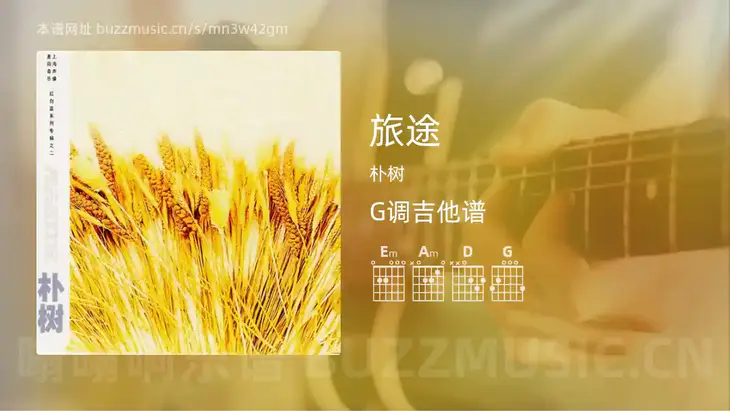 旅途 朴树 吉他谱G调简单版