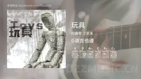 玩具 回音哥,汪拾米 吉他谱G调简单版