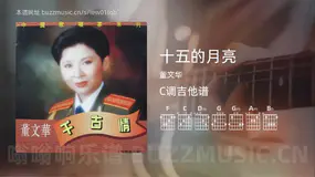 十五的月亮 董文华 吉他谱C调简单版
