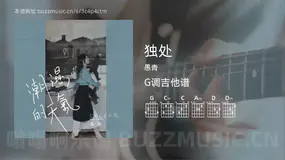 独处吉他谱G调 愚青 简单版
