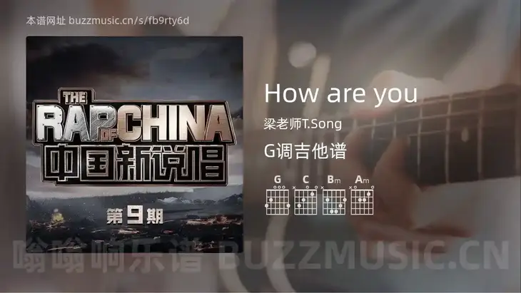 How are you 梁老师T.Song 吉他谱G调简单版
