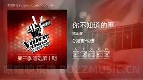 你不知道的事 陈永馨 吉他谱C调简单版