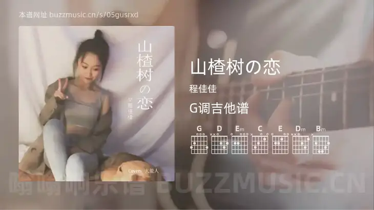山楂树の恋吉他谱G调 程佳佳 简单版