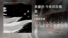 亲爱的 今夜你在哪里吉他谱C调 汪峰 简单版