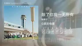 除了你我一无所有 新裤子 吉他谱G调简单版