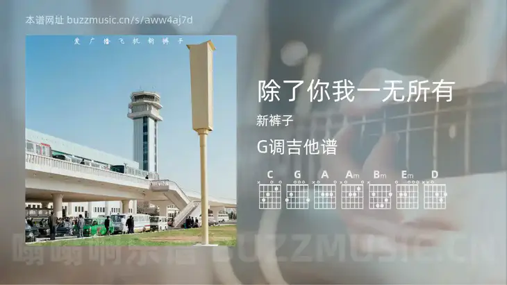 除了你我一无所有 新裤子 吉他谱G调简单版