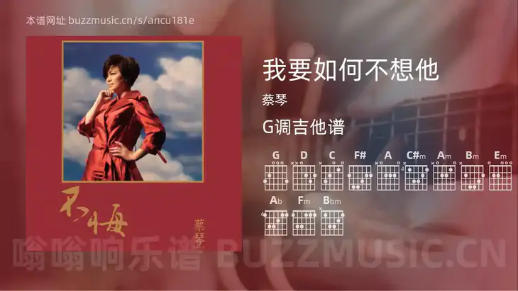 我要如何不想他吉他谱G调 蔡琴 简单版
