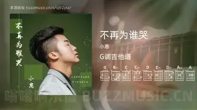 不再为谁哭 小葱 吉他谱G调简单版