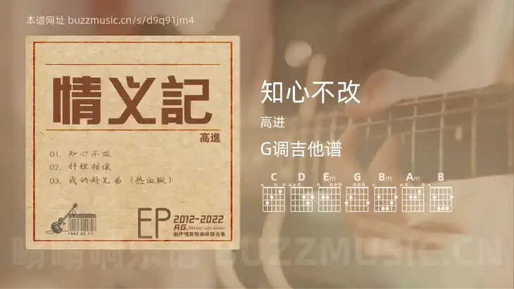 知心不改 高进 吉他谱G调简单版