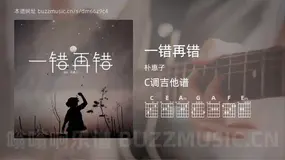 一错再错 朴惠子 吉他谱C调简单版
