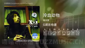冷血动物 谢天笑 吉他谱G调简单版