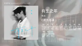 有生之年 张远 吉他谱C调简单版