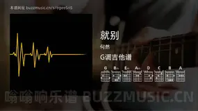 就别 何然 吉他谱G调简单版